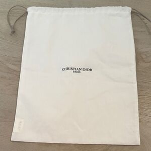 Dior Cream Drawstring Pouch